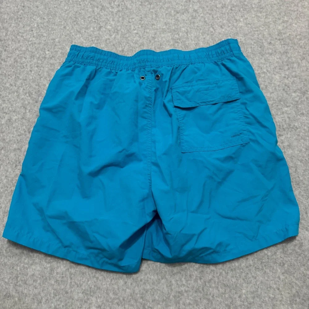 Polo Ralph Lauren Mens Swim Trunks‎ Turquoise Blue Yellow Pony Mesh Lined Large